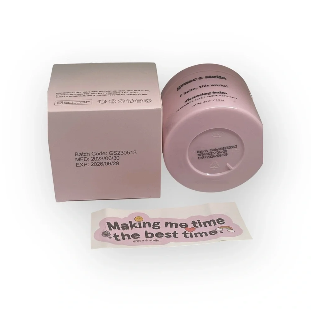 new Grace & Stella ㋛ F balm, this works! cleansing balm ㋛ Full Size ㋛ Fresh Box